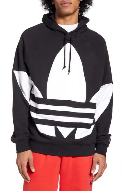 Shop Adidas Originals Big Logo Hoodie In Black