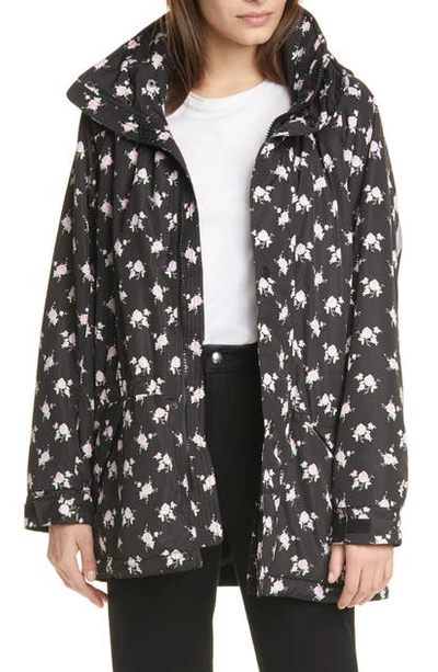 Shop Sandy Liang Olivier Floral Jacket In Tablecloth Black