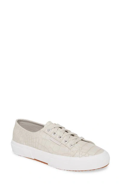 Shop Superga 2750 Synt Crocodile Embossed Sneaker In Taupe Croc