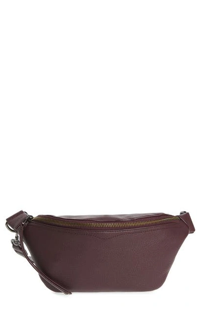 Shop Rebecca Minkoff Bree Leather Belt Bag In Currant