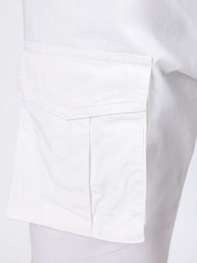 Shop Palm Angels Two-tone Logo Pants White