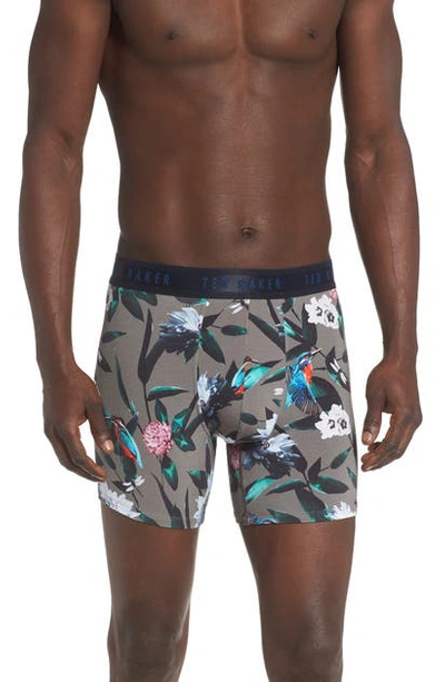 Shop Ted Baker Stretch Modal Boxer Briefs In Silver Sconce Joaquin