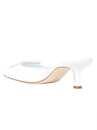 Shop Manolo Blahnik Masyale Mule White