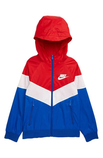 Nike Kids' Big Boys Sportswear Windrunner Hooded Jacket In Red | ModeSens