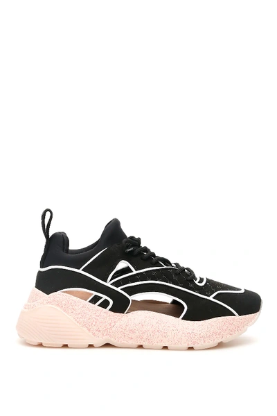 Shop Stella Mccartney Eclypse Foraut Sneakers In Black,pink,white