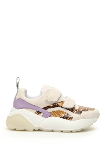 Shop Stella Mccartney Eclypse Sneakers In Beige,purple,brown