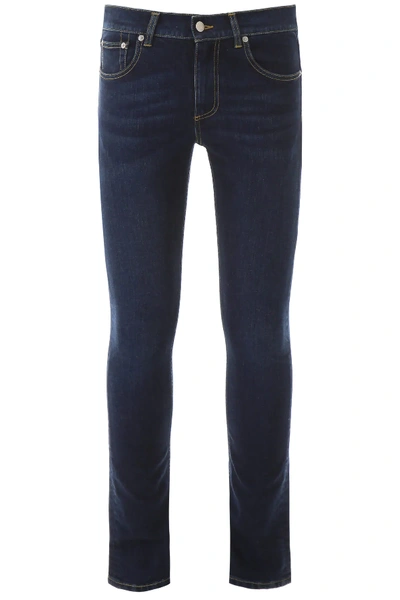 Shop Alexander Mcqueen Skinny Jeans In Blue