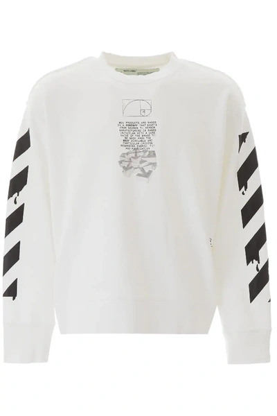 Shop Off-white Dripping Arrows Sweatshirt In White,black