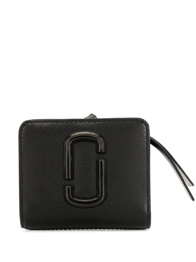 Shop Marc Jacobs Snapshot Leather Wallet In Black