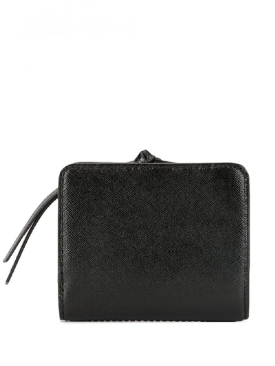 Shop Marc Jacobs Snapshot Leather Wallet In Black
