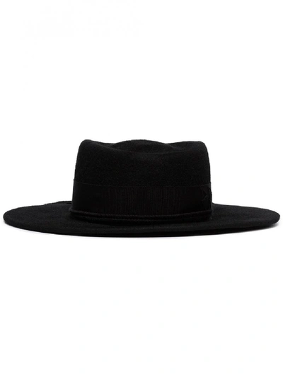 Shop Ruslan Baginskiy Felt Gambler Hat In Black