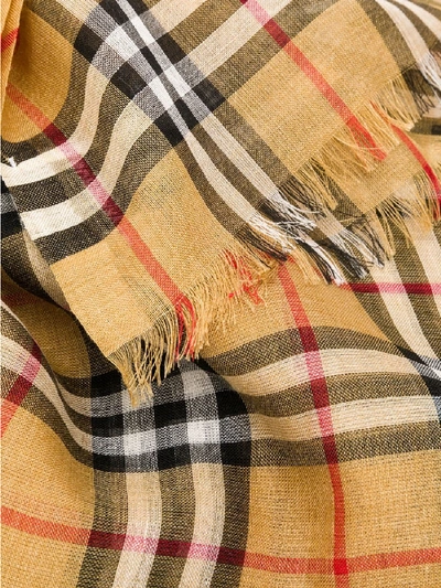 Shop Burberry Vintage Check Wool Scarf