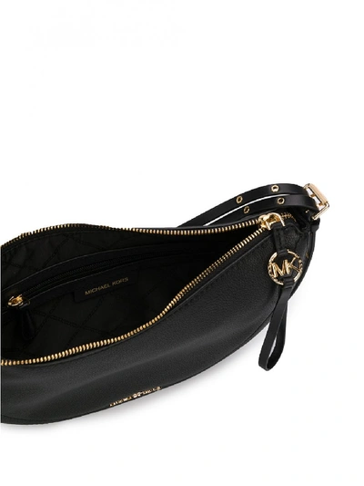 Shop Michael Michael Kors Camden Small Leather Messenger Bag In Black