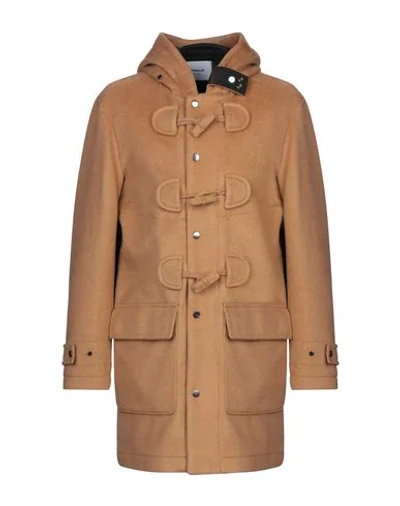 Shop Dondup Coat In Camel