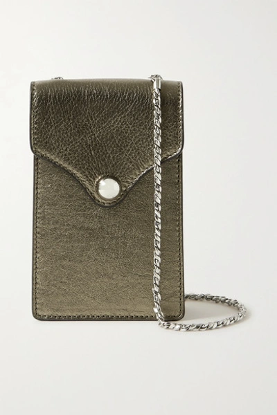 Shop Ratio Et Motus Disco Mini Metallic Textured-leather Shoulder Bag In Bronze