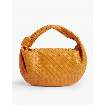Shop Bottega Veneta The Jodie Intrecciato Leather Hobo Bag In Light Orange