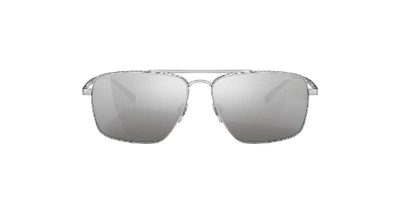 Shop Versace Man Sunglass Ve2216 In Light Grey Mirror Silver 80