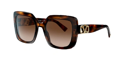 Shop Valentino Woman Sunglasses Va4065 In Gradient Brown