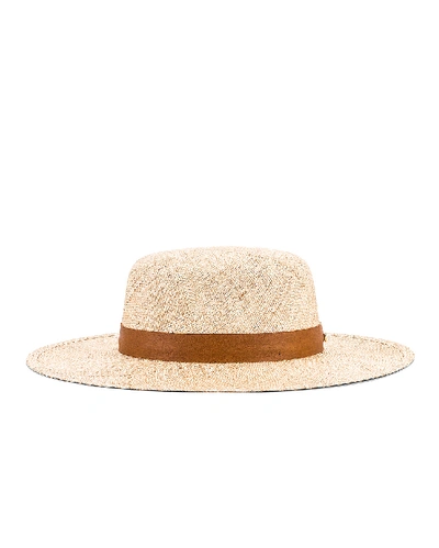 Shop Janessa Leone Kerry Boater Hat In Natural
