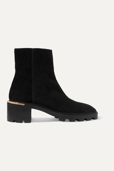 Shop Jimmy Choo Melodie 35 Suede Ankle Boots In Black