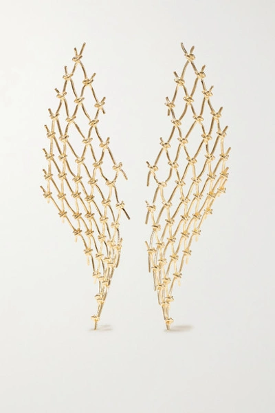 Shop Sarah & Sebastian Large Net Gold Vermeil Earrings