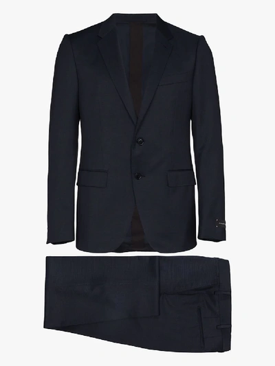 Shop Ermenegildo Zegna Blue Micro Check 2-piece Tailored Suit