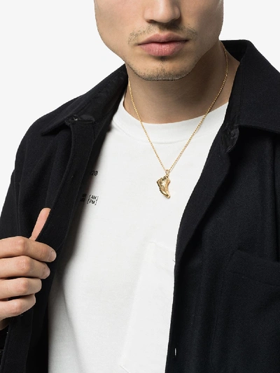 Shop Hatton Labs X Chinatown Market Gold-plated Sneaker Necklace