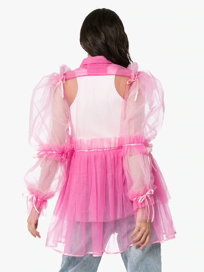 Shop Viktor & Rolf Womens Pink Mary Darling Pouf Sleeve Tulle Dress