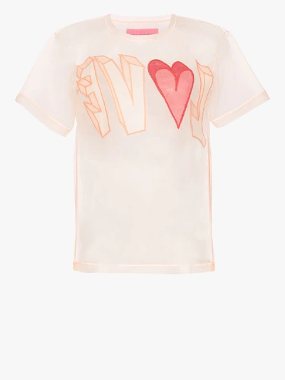 Shop Viktor & Rolf Love Tulle T-shirt In Pink