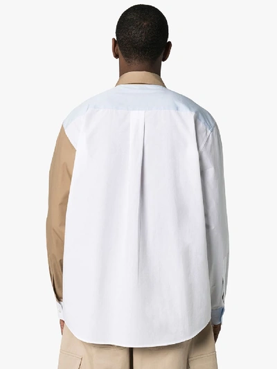 Shop Jw Anderson Colour Block Button-down Shirt In White