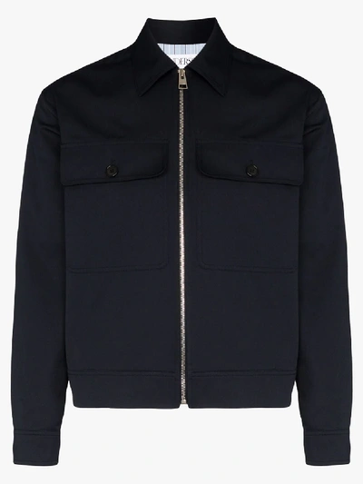 Jw Anderson Zip-front Bomber Jacket In Blue | ModeSens