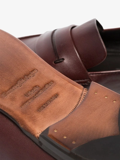 Shop Ermenegildo Zegna Leather Loafers In Brown