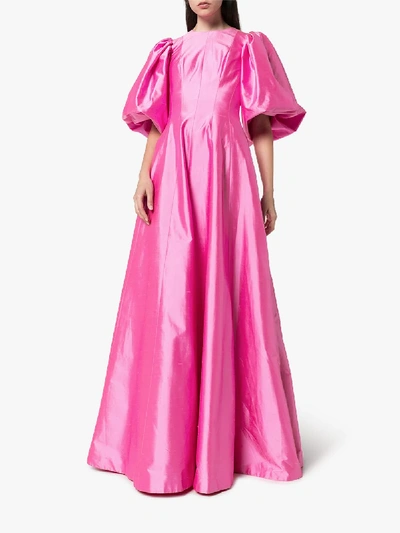 Shop Rasario Robe Mit Puffärmeln In Pink