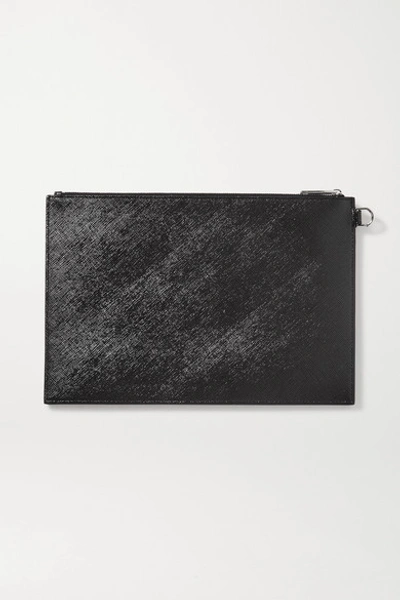 Shop Givenchy Medium Printed Coated-canvas Pouch In Black