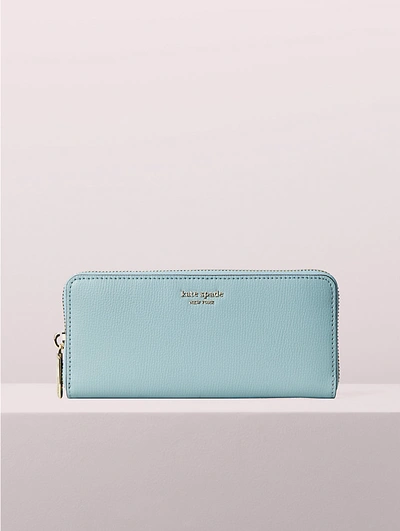 Shop Kate Spade Sylvia Slim Continental Wallet In Frosted Spearmint