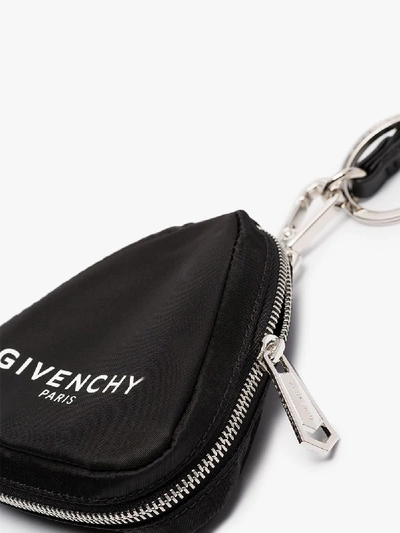 Shop Givenchy Black Triangle Pouch Keyring
