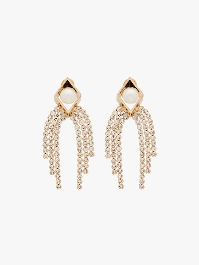 Shop Anton Heunis Gold-plated Pearl And Swarovski Crystal Earrings