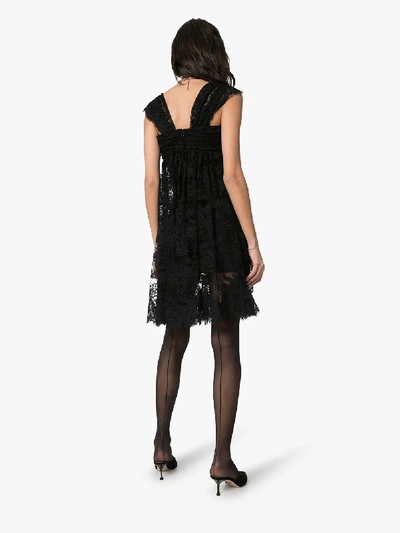 Shop Dolce & Gabbana Lined Lace Dress In Black