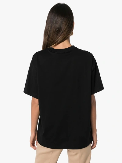 Shop Burberry Carrick Logo Cotton T-shirt In Black