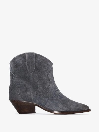 Shop Isabel Marant Grey Dewina 40 Ankle Boots