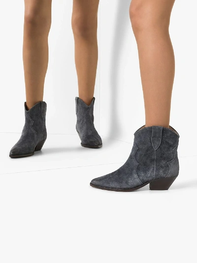 Shop Isabel Marant Grey Dewina 40 Ankle Boots