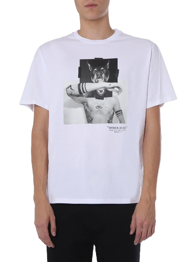 Shop Neil Barrett Round Neck Cotton T-shirt In White