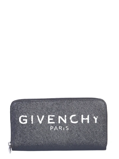 Shop Givenchy Continental Zip Wallet In Black