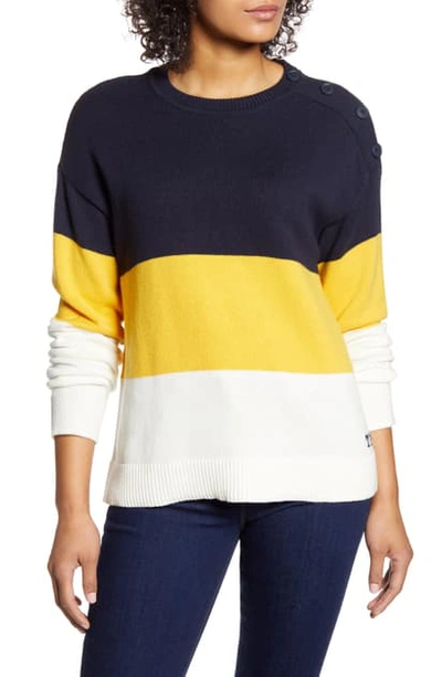 Shop Tommy Hilfiger Mariner Colorblock Sweater In Sky Captain Multi