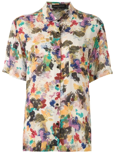 Shop Andrea Marques Printed Short Sleeves Shirt In 多色