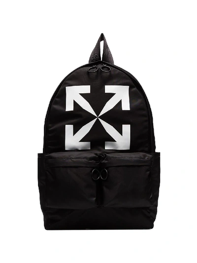 BLACK AND WHITE ARROW PRINT BACKPACK