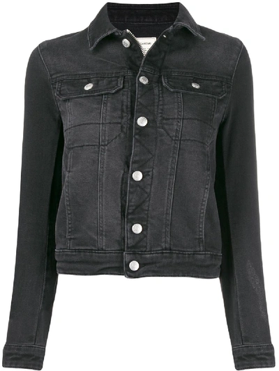 Shop Zadig & Voltaire Punk Embellished Custom Denim Jacket In Black