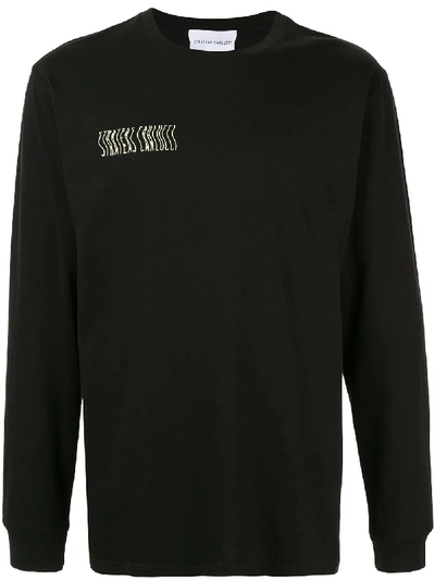 Shop Strateas Carlucci Defect Mirrored Artwork Sweatshirt In Black