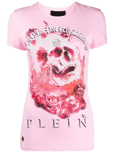 Shop Philipp Plein Printed T-shirt In Pink
