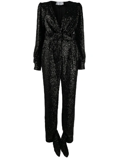 Shop In The Mood For Love Amber Sequinned Jumpsuit In Black
